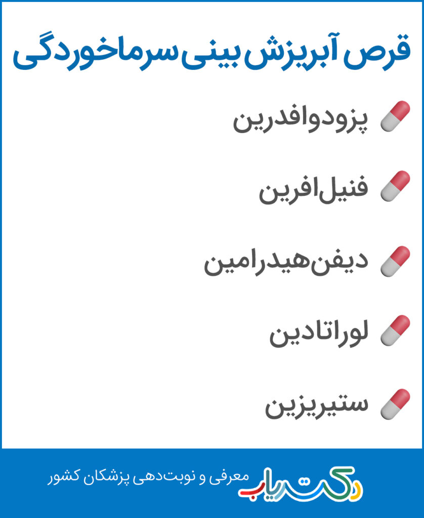 قرص آبریزش بینی سرماخوردگی