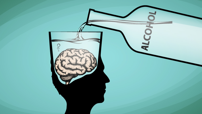 بررسی تاثیر الکل روی بخش‌های مختلف مغز