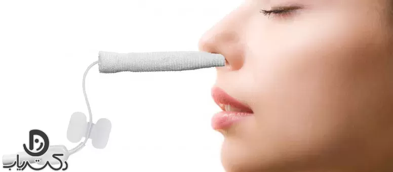 Tampon after nose surgery