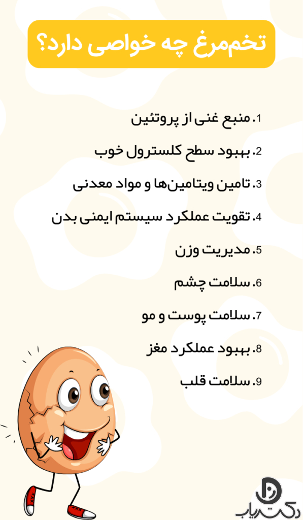 خواص تخم‌مرغ