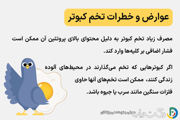 مضرات تخم کبوتر