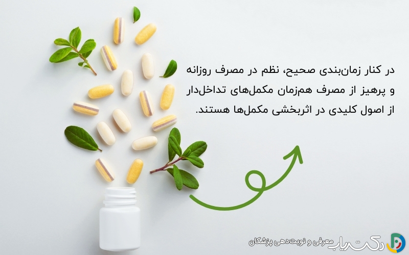 بهترین زمان مصرف مکمل‌ها برای جذب بیشتر بعد از ۴۰ سالگی