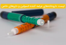 لیست داروخانه‌های عرضه‌کننده انسولین در ایران